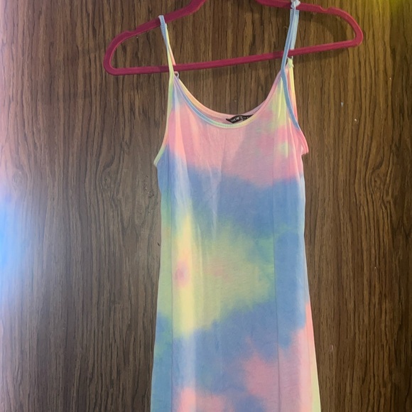 SHEIN VCAY Split Side Curved Hem Slip Dress - Picture 6 of 10